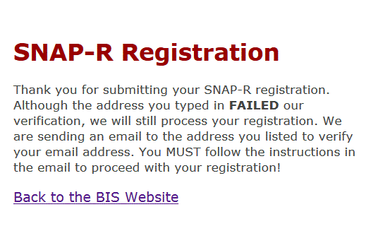 Registration Submitted 