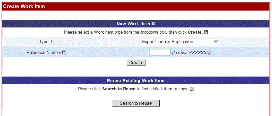 screen shot on the Creating a New Work Item form
